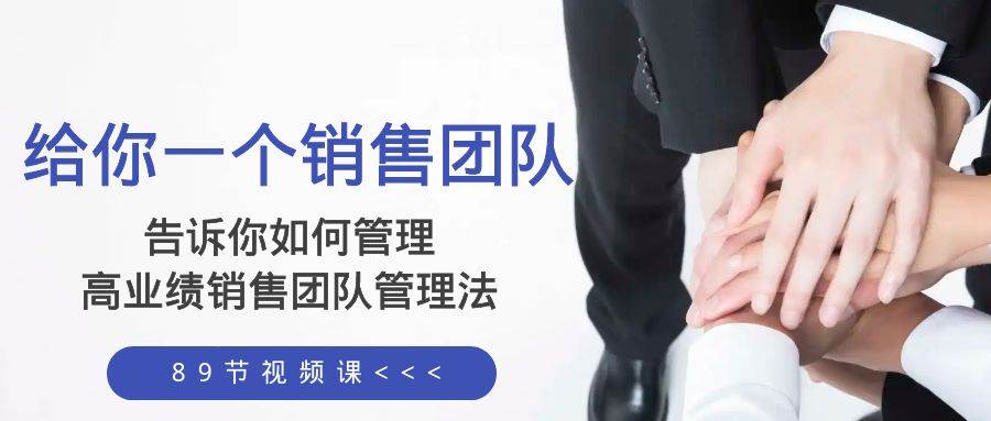 给你一个销售团队，告诉你如何管理，高业绩销售团队管理法（89节课）四海领钱-网创-知识付费-网创项目资源站-副业项目-创业项目-搞钱项目四海领钱