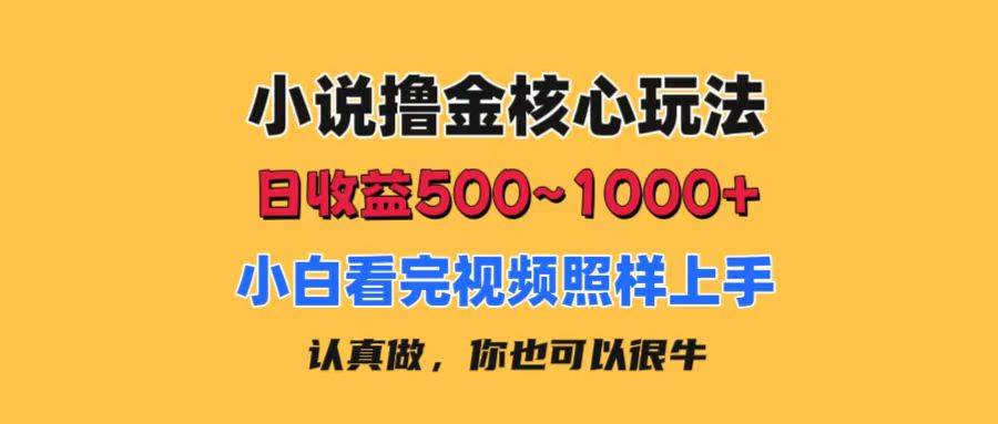 小说撸金核心玩法，日收益500-1000+，小白看完照样上手，0成本有手就行四海领钱-网创-知识付费-网创项目资源站-副业项目-创业项目-搞钱项目四海领钱