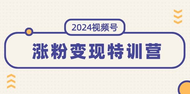 2024视频号-涨粉变现特训营：一站式打造稳定视频号涨粉变现模式（10节）四海领钱-网创-知识付费-网创项目资源站-副业项目-创业项目-搞钱项目四海领钱