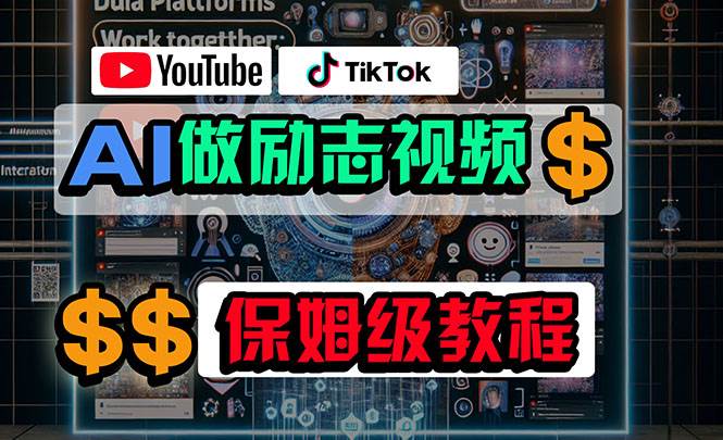 利用AI制作励志视频，在YouTube和TikTok赚钱，小白可做（附工具）四海领钱-网创-知识付费-网创项目资源站-副业项目-创业项目-搞钱项目四海领钱