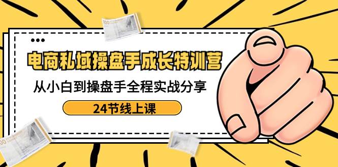 电商私域-操盘手成长特训营：从小白到操盘手全程实战分享-24节线上课四海领钱-网创-知识付费-网创项目资源站-副业项目-创业项目-搞钱项目四海领钱