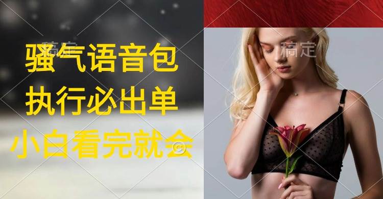 执行就出单，日入2000+，超火骚气语音包，小白看完课程就能马上实操四海领钱-网创-知识付费-网创项目资源站-副业项目-创业项目-搞钱项目四海领钱