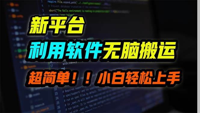 新平台用软件无脑搬运，月赚10000+，小白也能轻松上手四海领钱-网创-知识付费-网创项目资源站-副业项目-创业项目-搞钱项目四海领钱