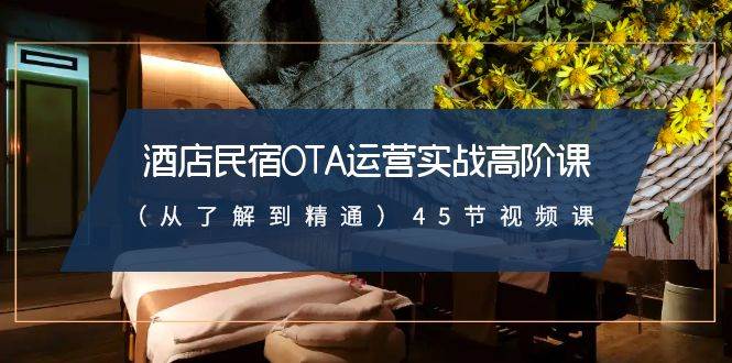 酒店民宿-OTA运营实战高阶课（从了解到精通）45节视频课四海领钱-网创-知识付费-网创项目资源站-副业项目-创业项目-搞钱项目四海领钱