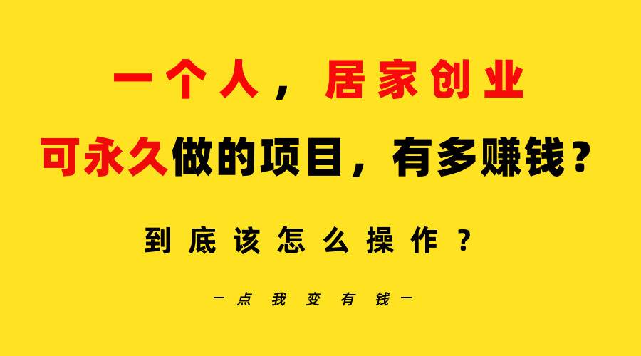 一个人，居家创业：B站每天10分钟，单账号日引创业粉100+，月稳定变现5W…四海领钱-网创-知识付费-网创项目资源站-副业项目-创业项目-搞钱项目四海领钱