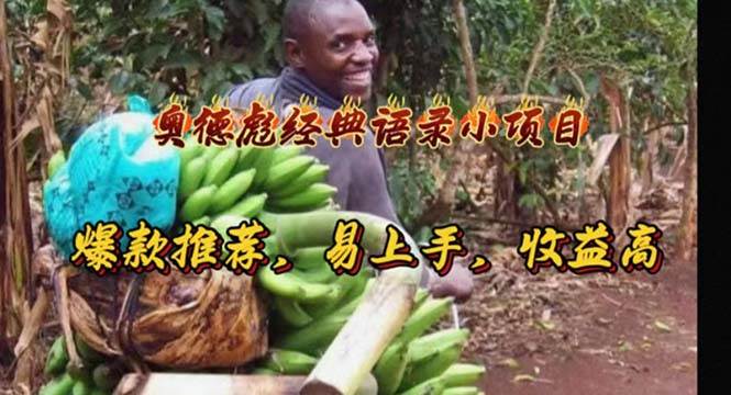 奥德彪经典语录小项目，爆款推荐，易上手，收益高四海领钱-网创-知识付费-网创项目资源站-副业项目-创业项目-搞钱项目四海领钱