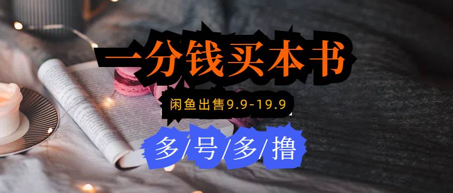 每天花1分钱买一本书，闲鱼出售9.9-19.9不等，多账号多撸 新手小白均可操作四海领钱-网创-知识付费-网创项目资源站-副业项目-创业项目-搞钱项目四海领钱