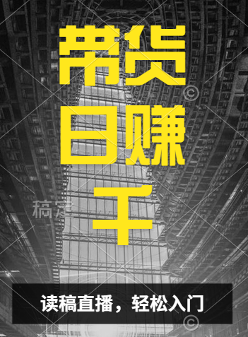 视频号技术直播带货， 会读稿就行，小白日入1000+四海领钱-网创-知识付费-网创项目资源站-副业项目-创业项目-搞钱项目四海领钱