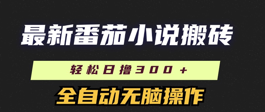 最新番茄小说搬砖，日撸300＋！全自动操作，可矩阵放大四海领钱-网创-知识付费-网创项目资源站-副业项目-创业项目-搞钱项目四海领钱