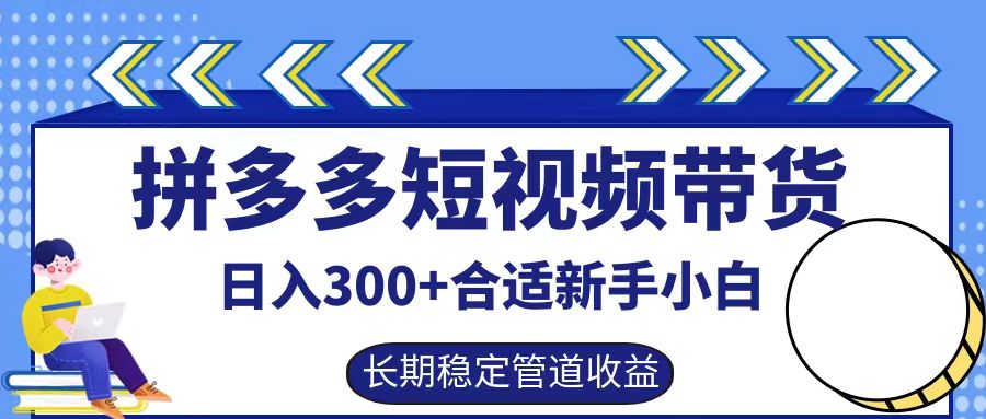 拼多多短视频带货日入300+实操落地流程四海领钱-网创-知识付费-网创项目资源站-副业项目-创业项目-搞钱项目四海领钱