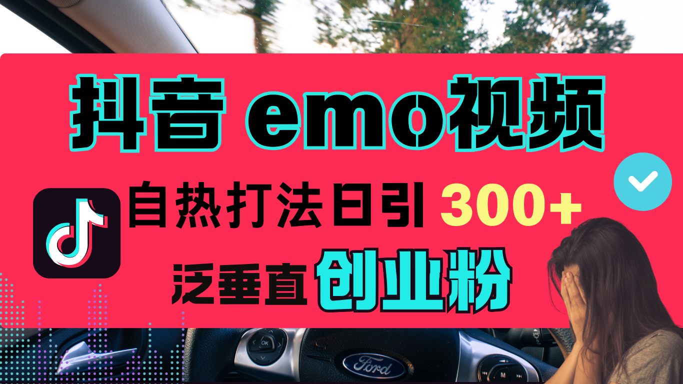 抖音“EMO视频”自热流打法，日引300+泛垂直创业粉四海领钱-网创-知识付费-网创项目资源站-副业项目-创业项目-搞钱项目四海领钱
