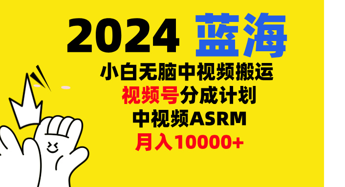 小白无脑复制-中视频视频号-分成计中视频ASRM四海领钱-网创-知识付费-网创项目资源站-副业项目-创业项目-搞钱项目四海领钱