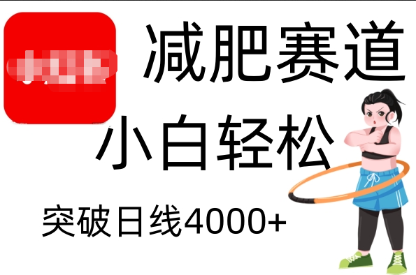 小红书减肥赛道，小白轻松日利润4000+四海领钱-网创-知识付费-网创项目资源站-副业项目-创业项目-搞钱项目四海领钱