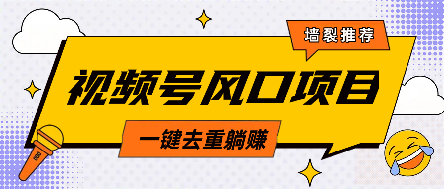 视频号风口蓝海项目，中老年人的流量密码，简单无脑，一键去重，轻松月入过万四海领钱-网创-知识付费-网创项目资源站-副业项目-创业项目-搞钱项目四海领钱