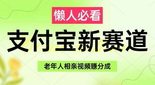 支付宝新赛道，利用老年人相亲视频，挣分成收益，轻松月入过W，操作简单四海领钱-网创-知识付费-网创项目资源站-副业项目-创业项目-搞钱项目四海领钱