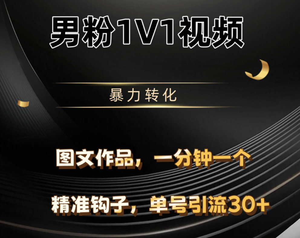 男粉1V1视频，硬改摄像头，高客单暴力转化，单日600+四海领钱-网创-知识付费-网创项目资源站-副业项目-创业项目-搞钱项目四海领钱