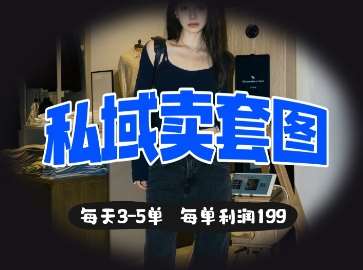 私域卖套图每天3-5单，每单利润99四海领钱-网创-知识付费-网创项目资源站-副业项目-创业项目-搞钱项目四海领钱