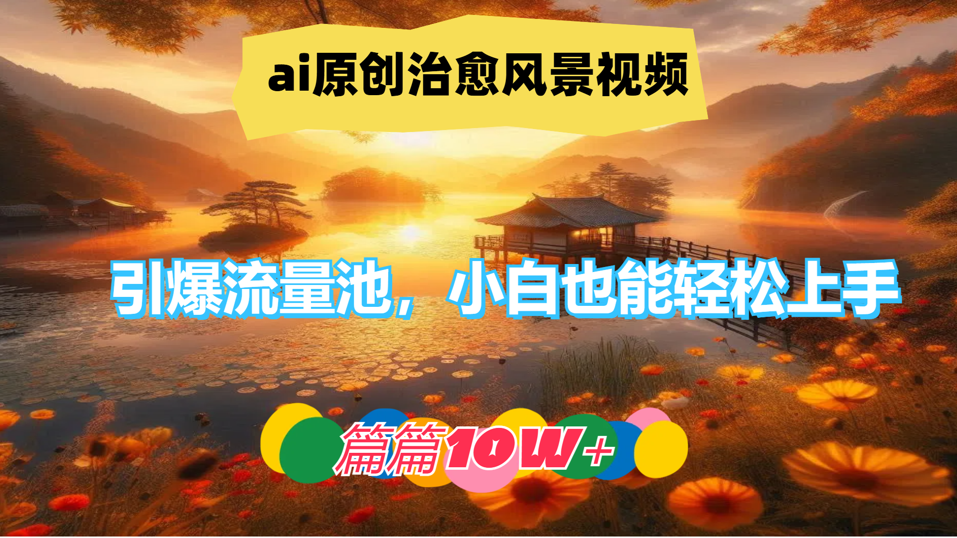 图片[1]四海领钱-网创-知识付费-网创项目资源站-副业项目-创业项目-搞钱项目ai原创治愈风景视频，引爆流量池，小白也能轻松上手，篇篇10w+！四海领钱-网创-知识付费-网创项目资源站-副业项目-创业项目-搞钱项目四海领钱