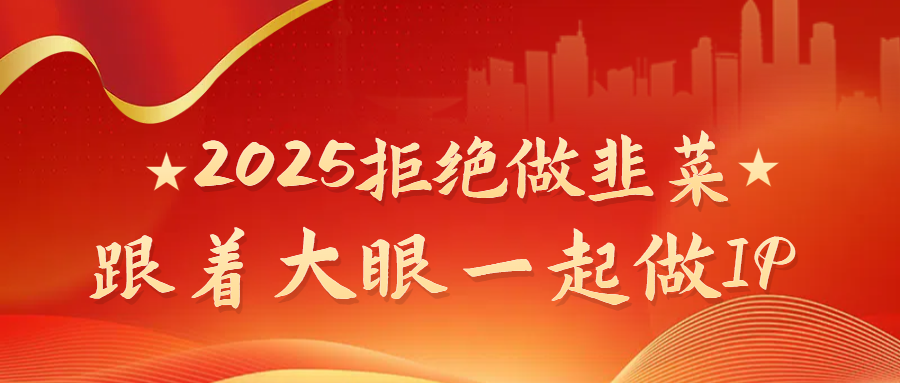 2025拒绝做韭菜，跟着大眼一起做IP四海领钱-网创-知识付费-网创项目资源站-副业项目-创业项目-搞钱项目四海领钱